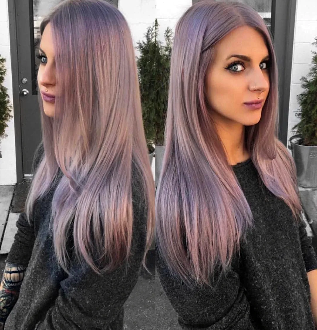 Русые волосы с фиолетовым оттенком