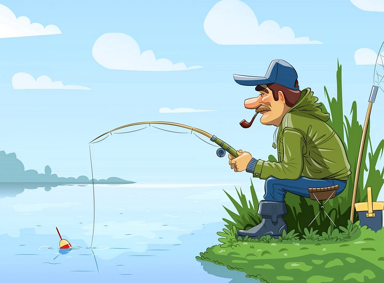 Рыбак рисунок