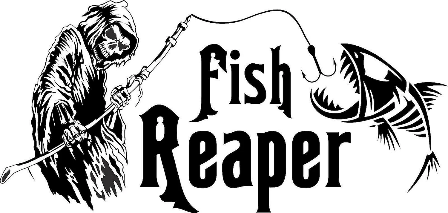Рыболовные наклейки на авто Fish Reaper