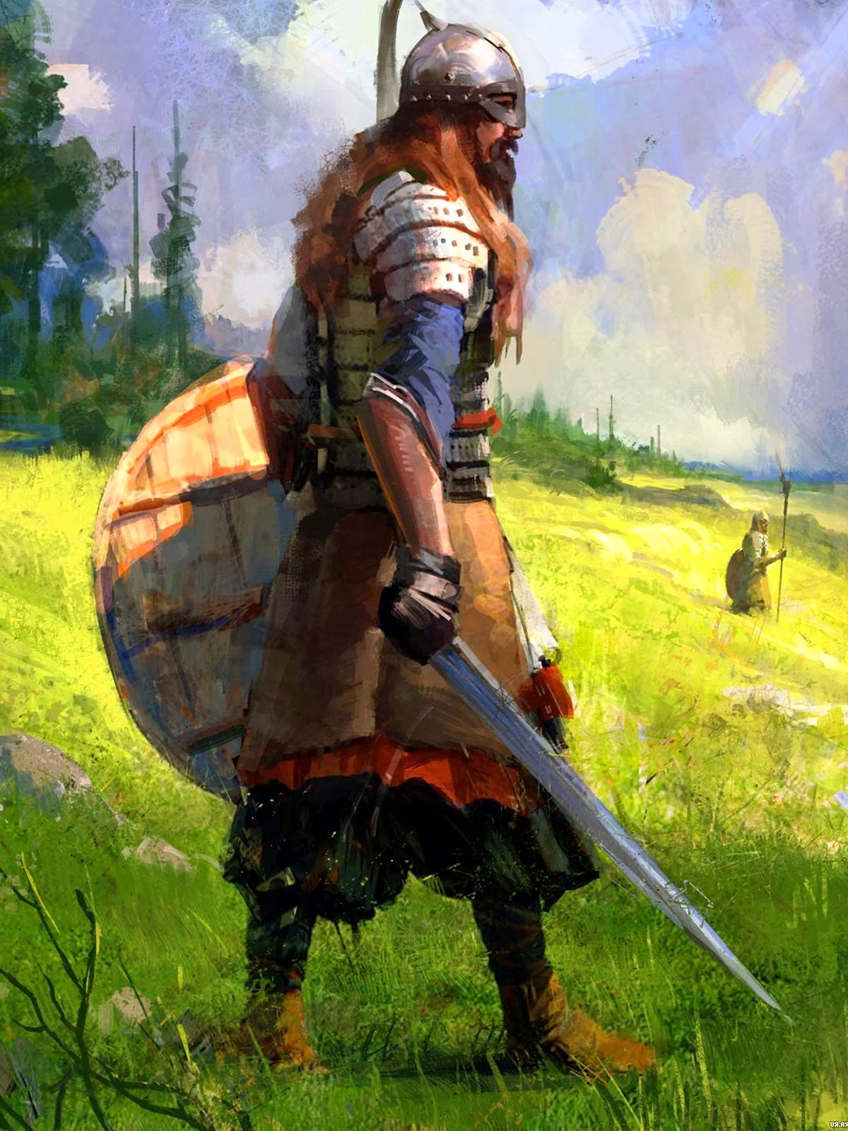 Славянский воин рисунок