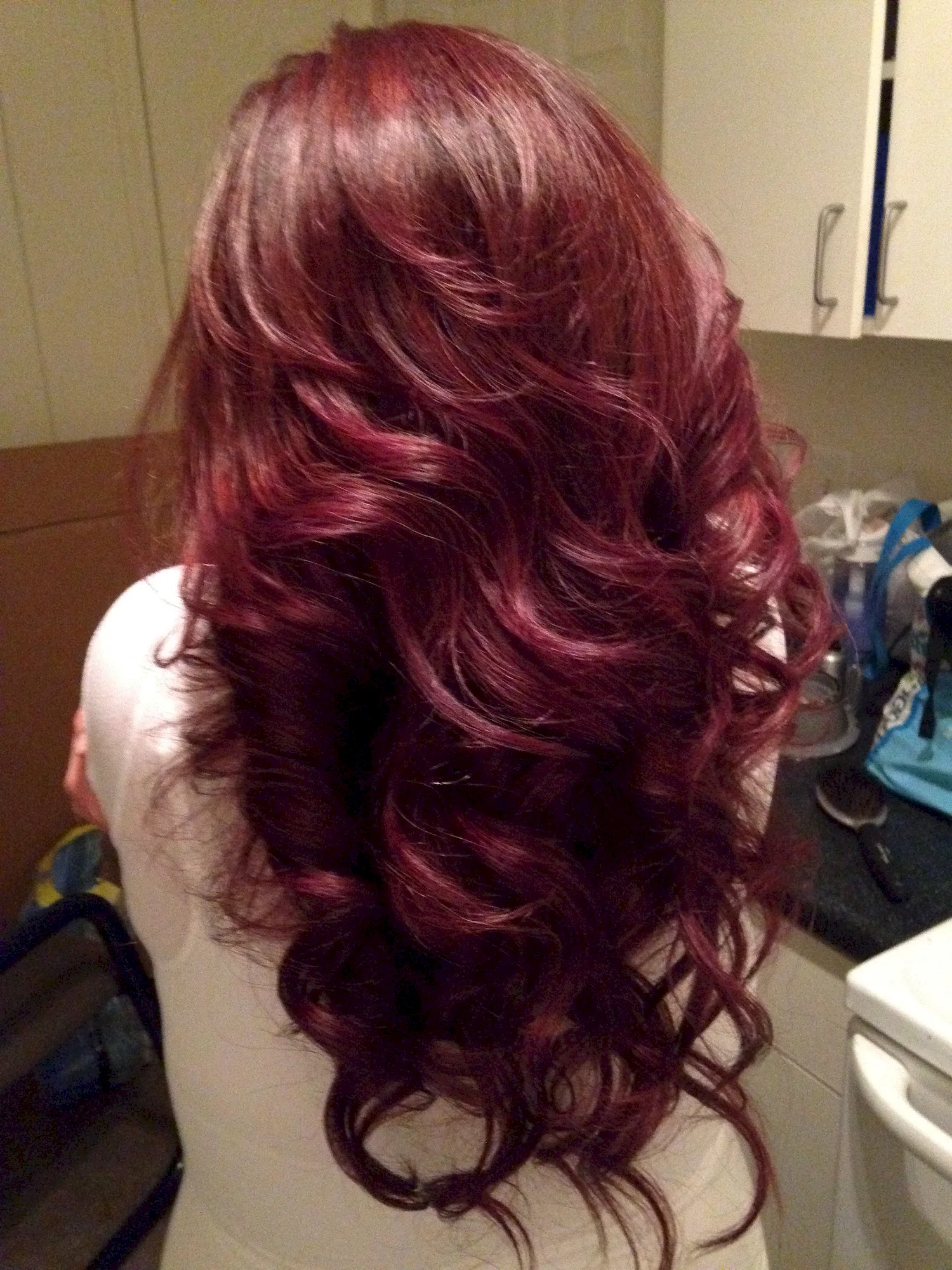 Рыже фиолетовый цвет волос