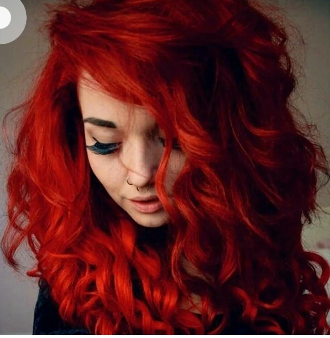 Рыжие волосы с цветными