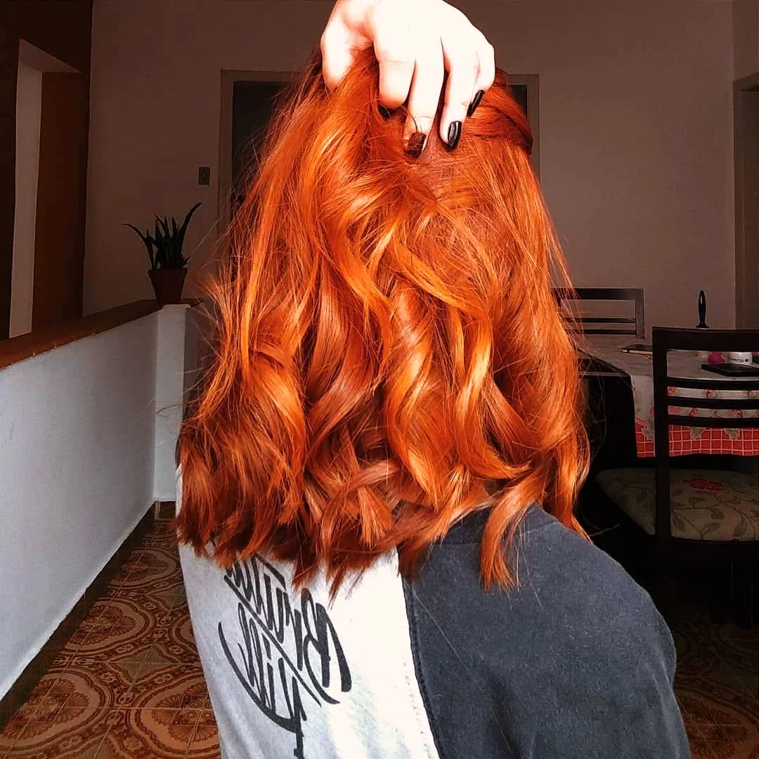 Короткие рыжие волосы со спины (53 фото)