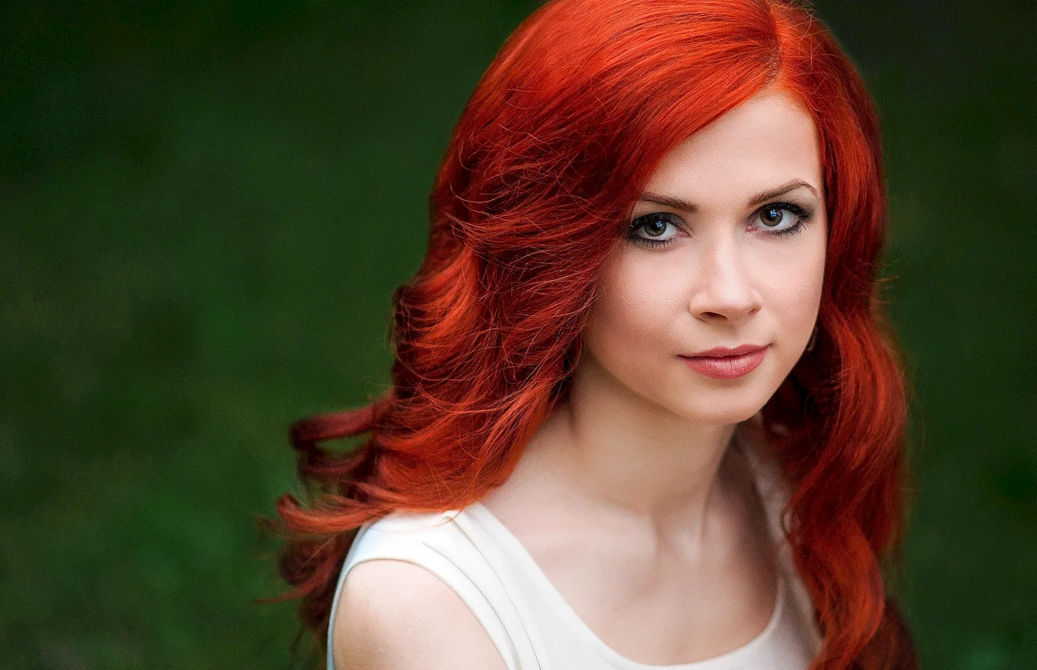 Рыжий цвет волос естественный на коротких волосах фото