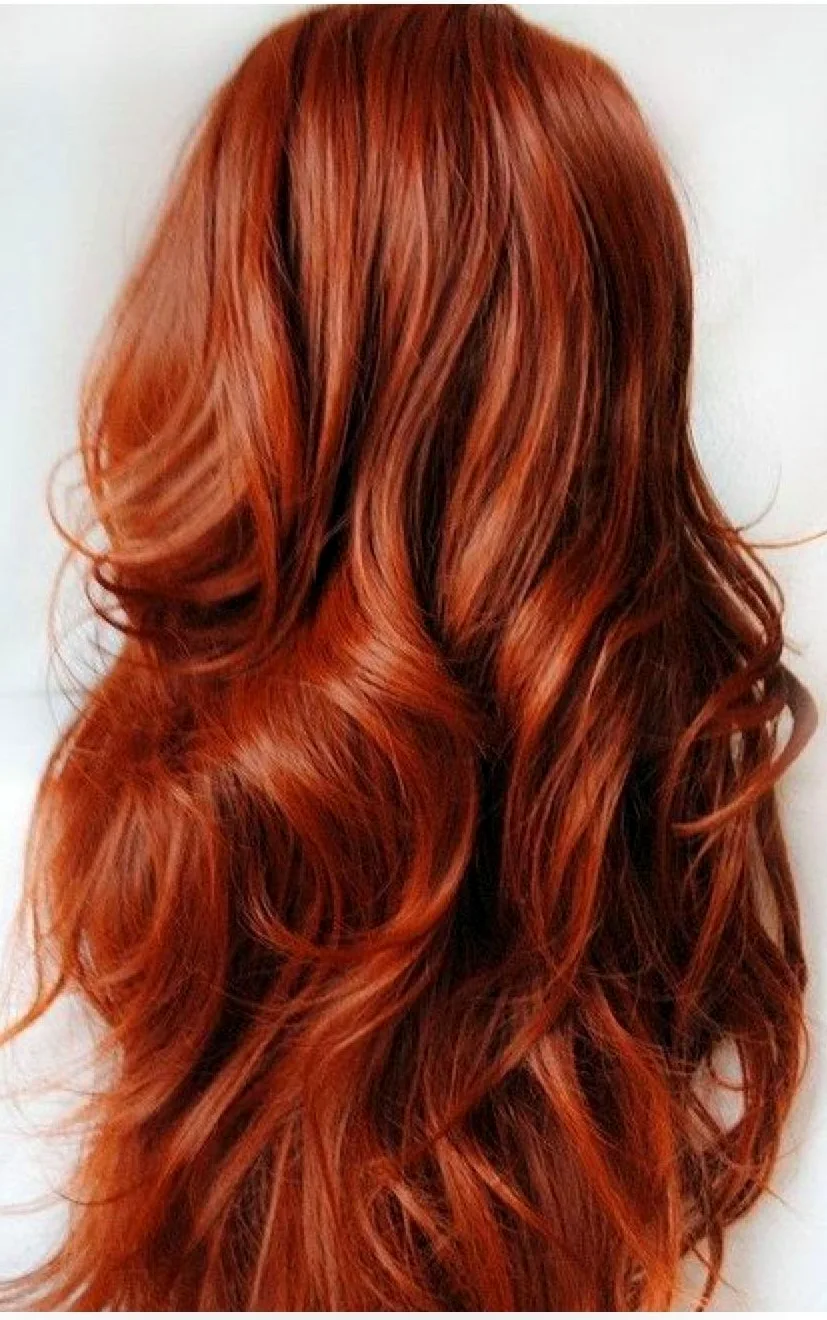 Рыжий цвет волос палитра