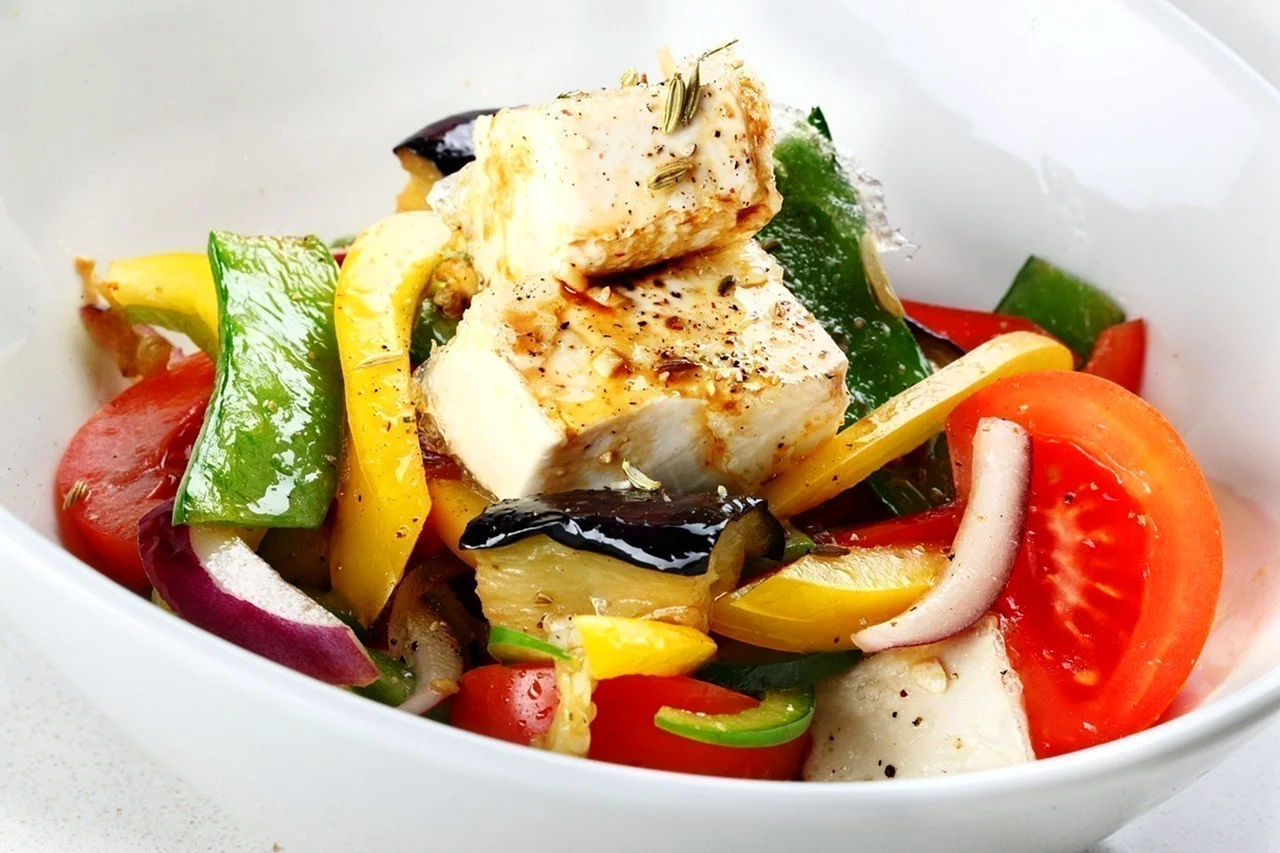 Салат с печеными овощами