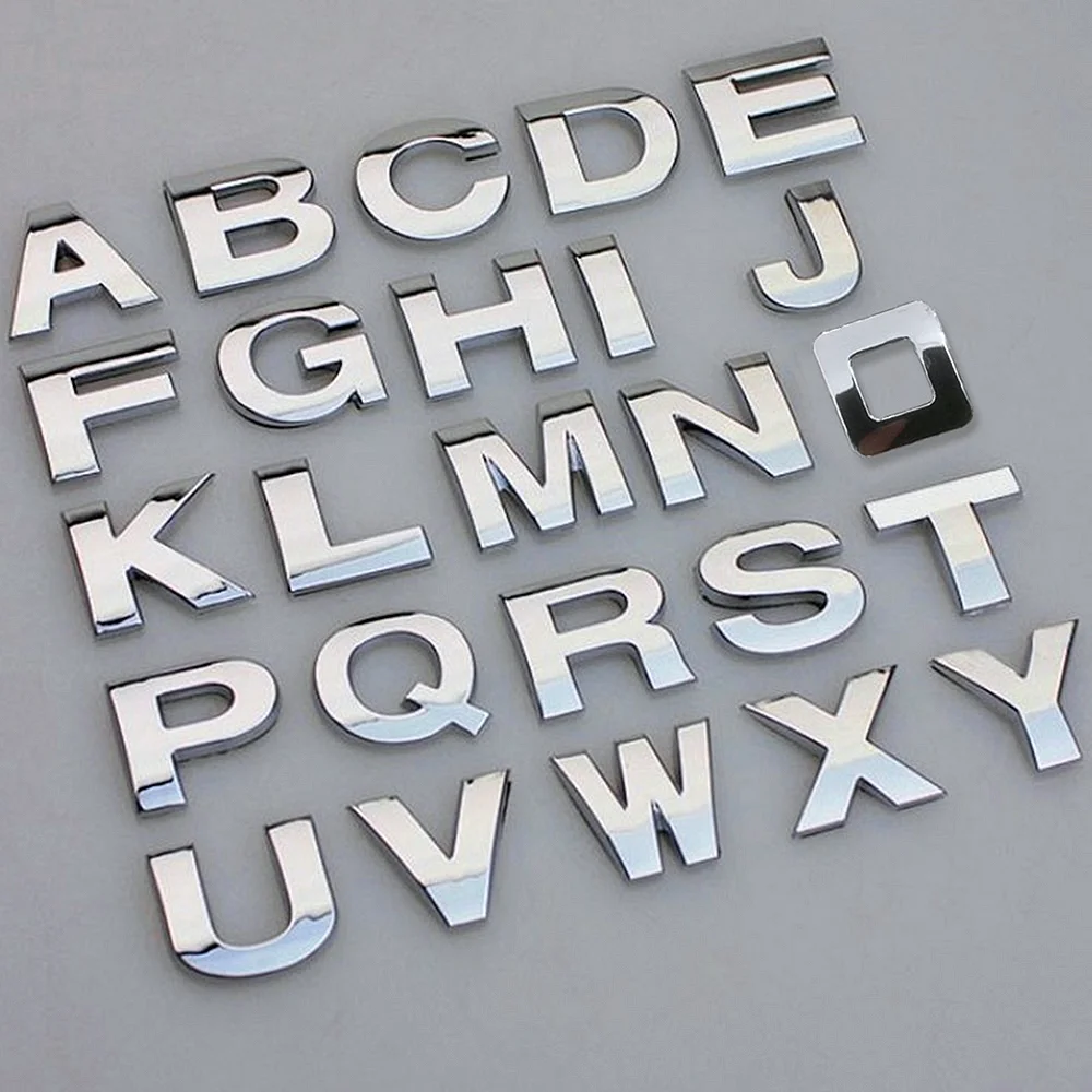 Самоклеящиеся металлические буквы