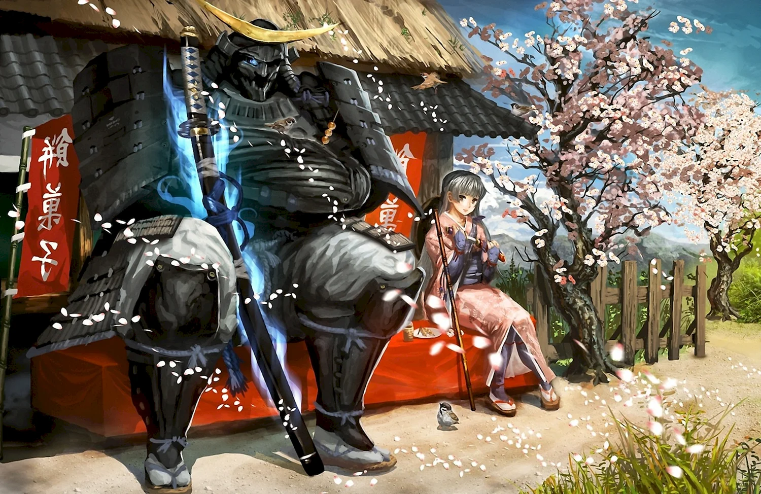 Самураи и Сакура, катана