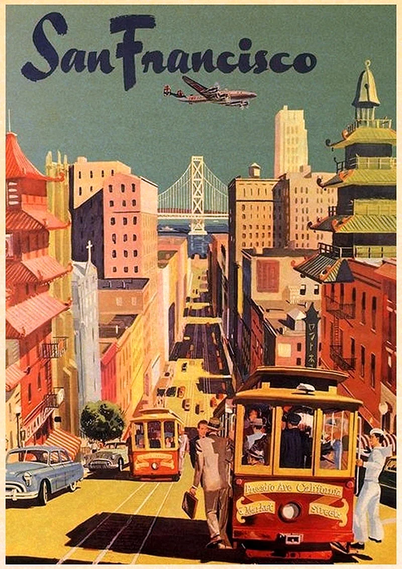 Сан Франциско Travel poster