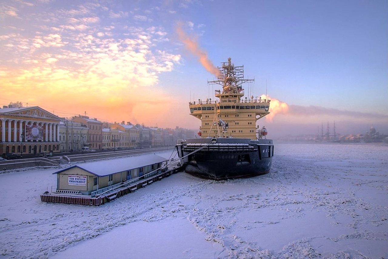 Санкт-Петербург Нева зима