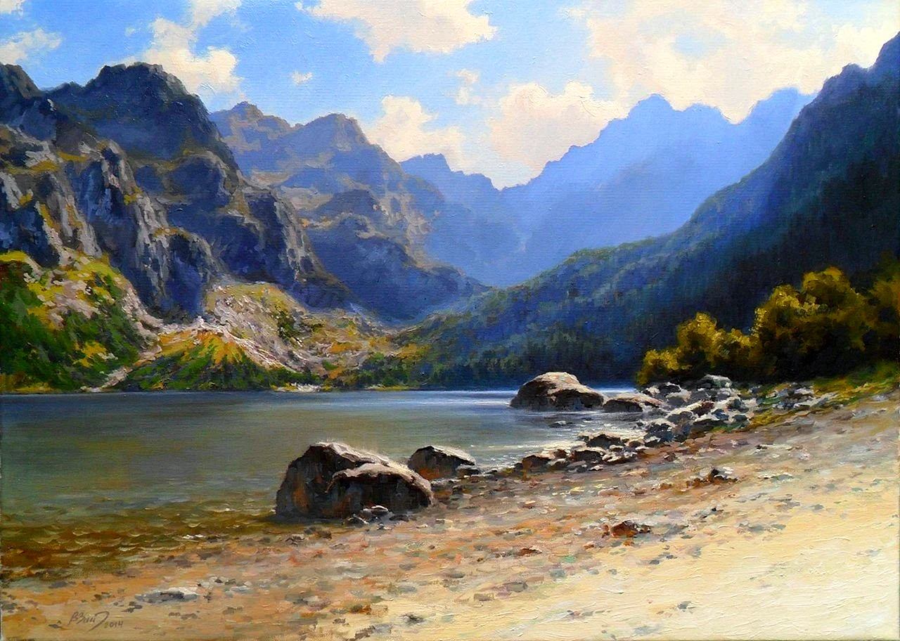 Саврасов озеро в горах Швейцарии 1866