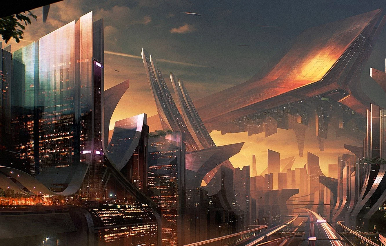 Sci Fi город футуризм