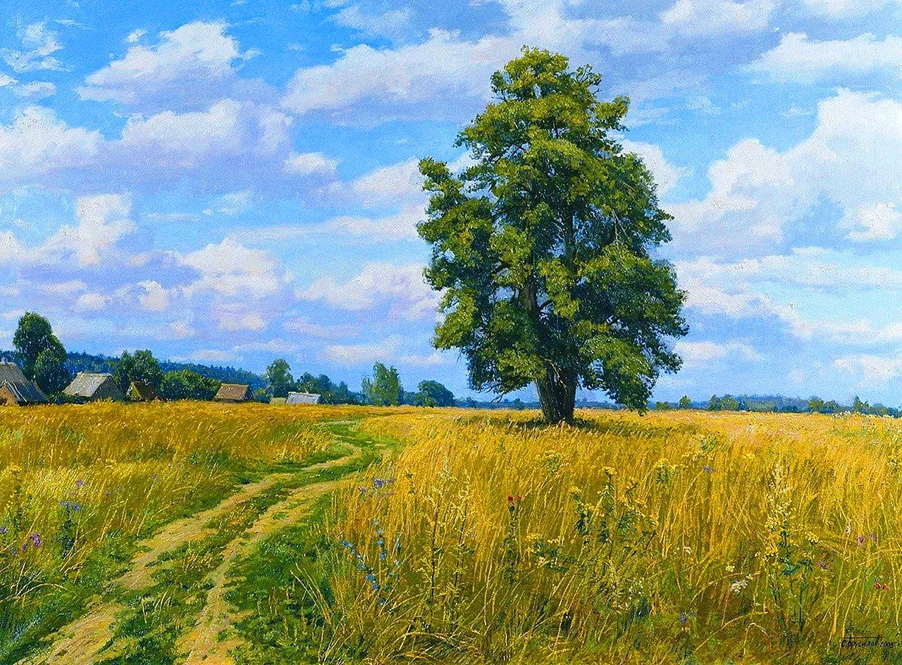 Сельский пейзаж Брусилов Станислав