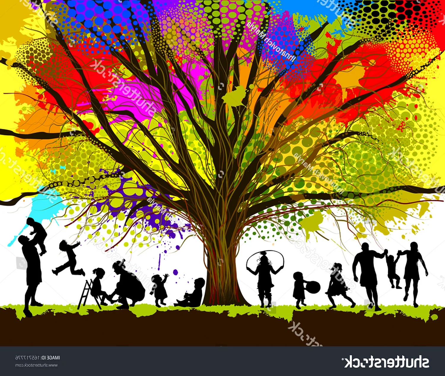 Семья абстракция дерево
