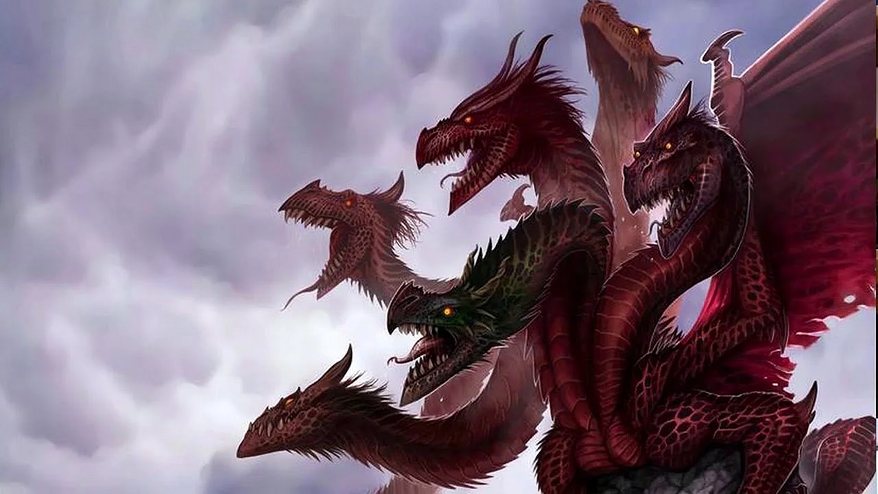 Семиглавый красный дракон апокалипсиса