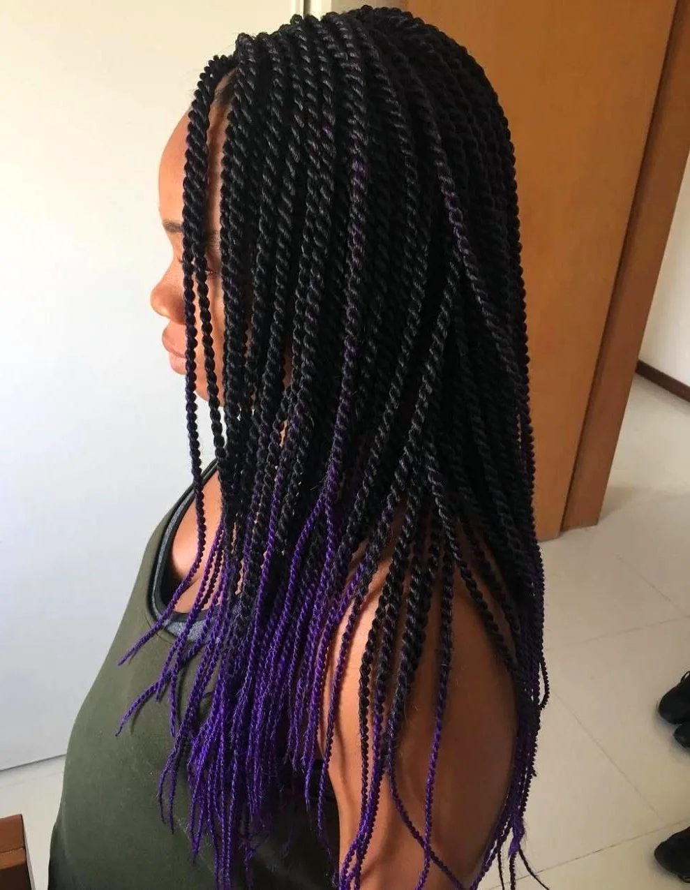 Сенегальские косички фиолетовые