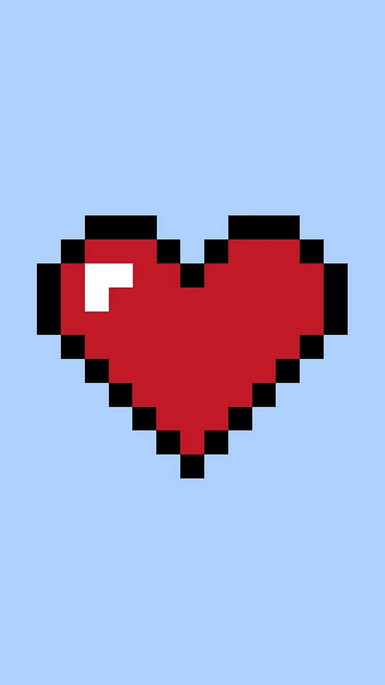 Сердце из пикселей