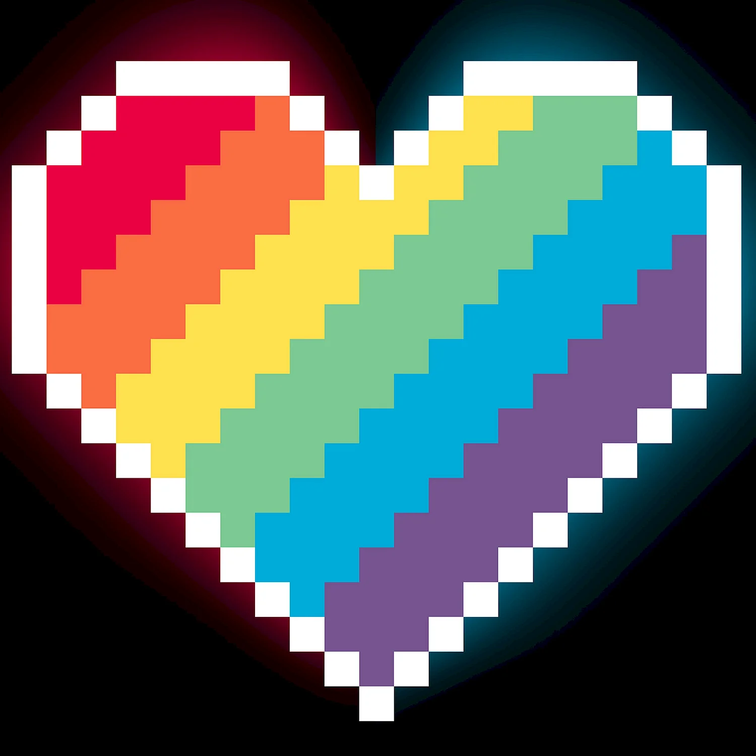 Сердце из пикселей