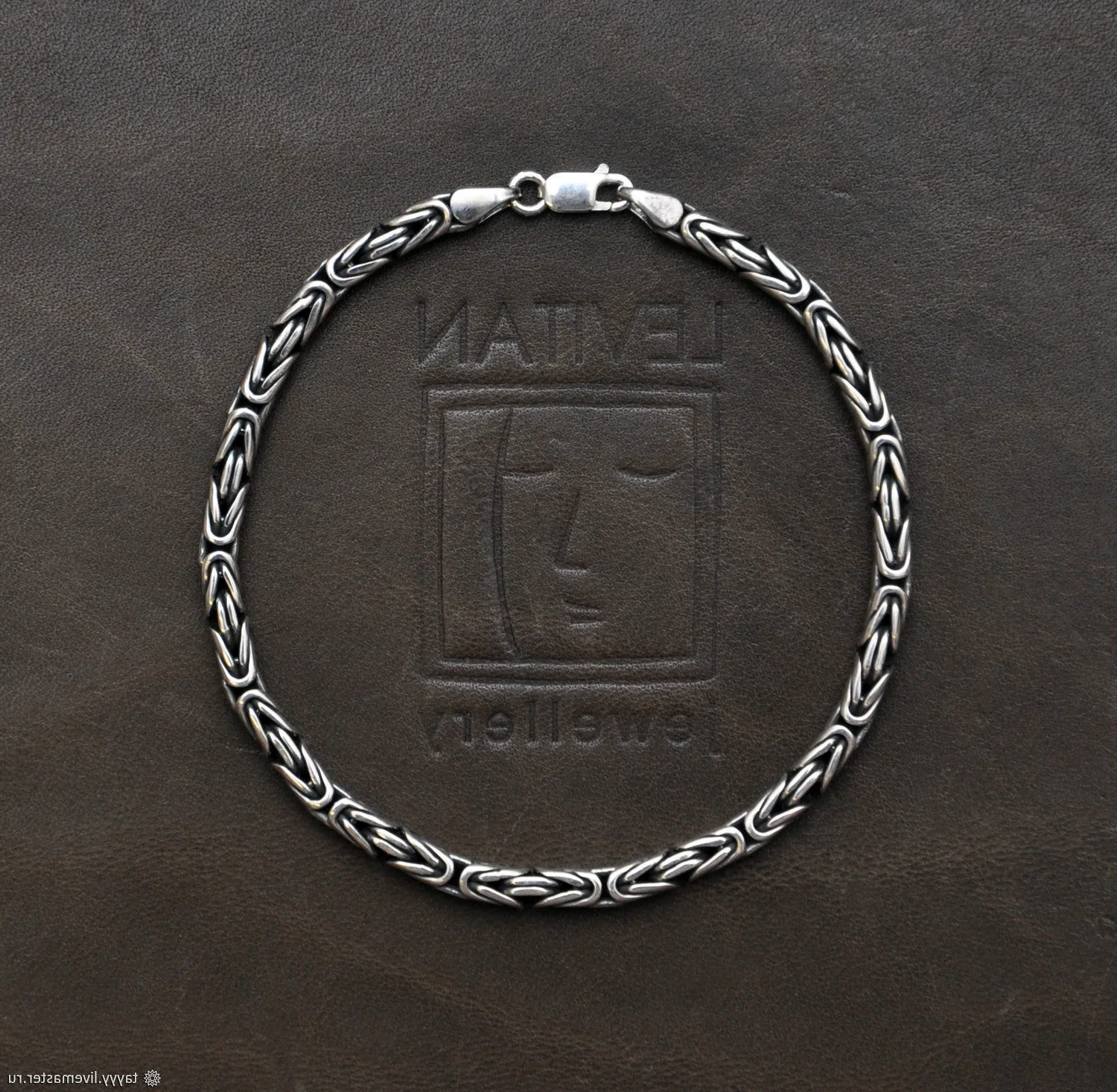 Серебрянный браслет мужакой Византия серебряный мужской