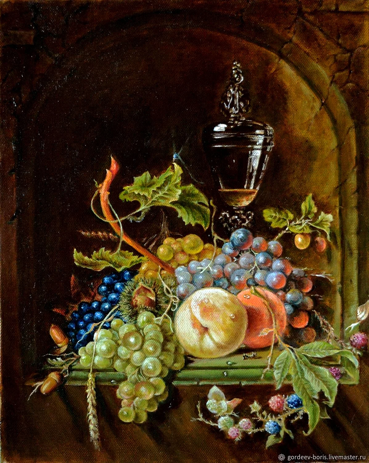 Сергей Андрияка натюрморт с виноградом