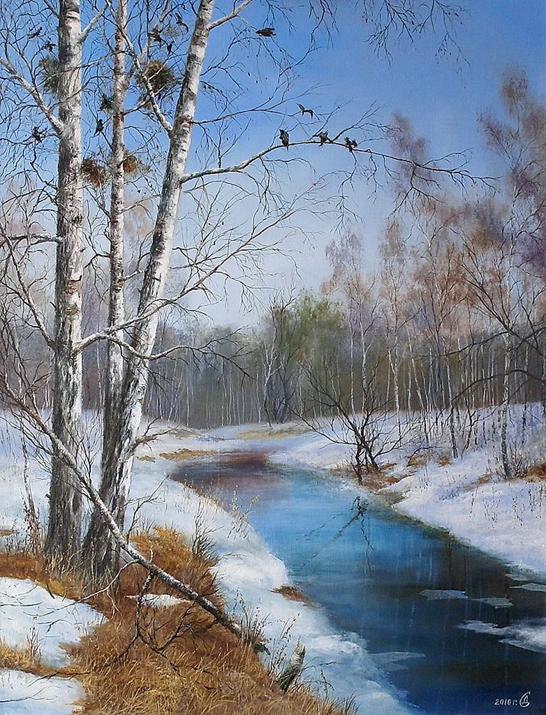 Сергей Дорофеев художник весенние пейзажи