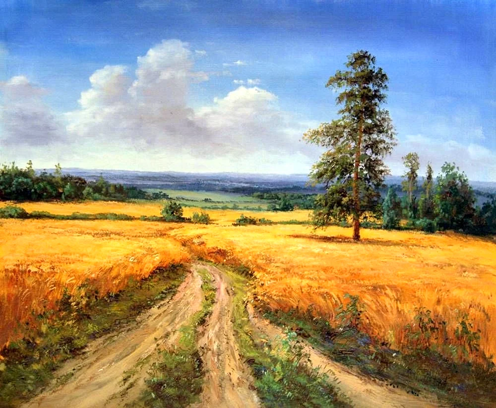 Сергей Минаев картины поле