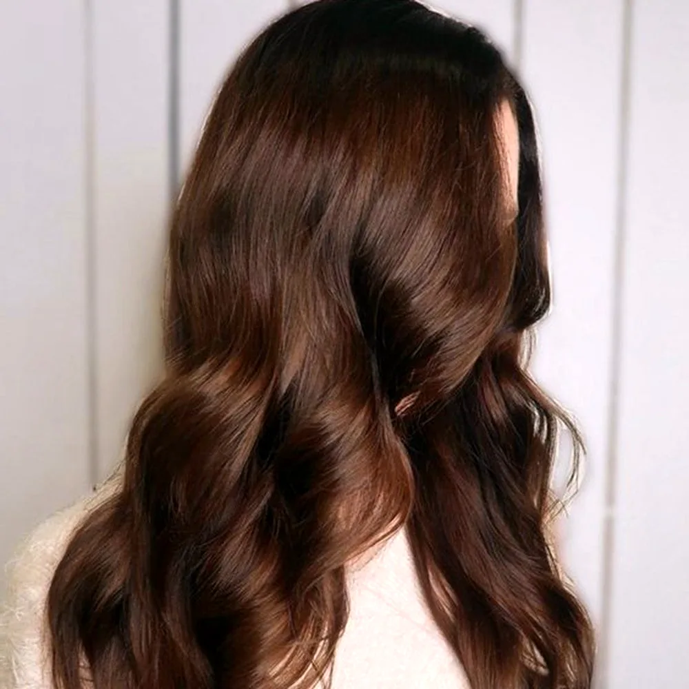 Шоколадно каштановый цвет волос