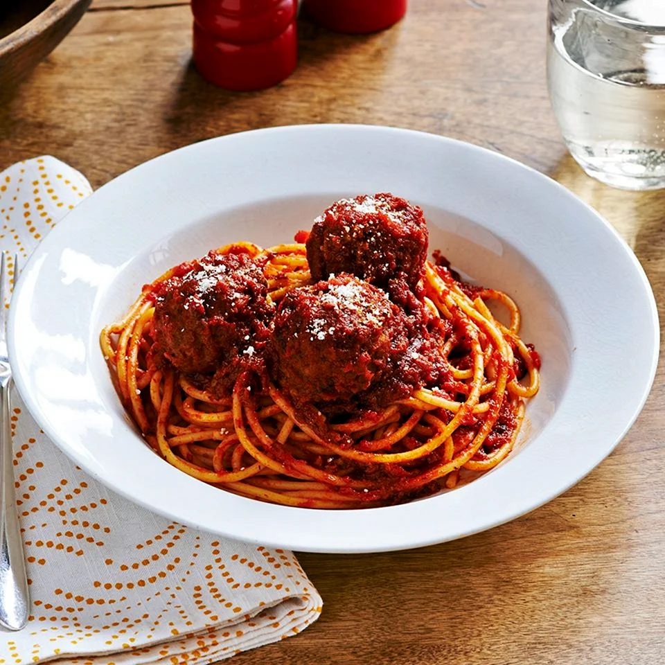 Shopping list for Spaghetti and Meatballs