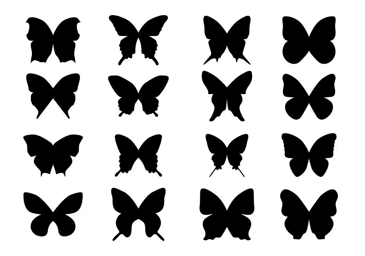 Силуэт бабочки