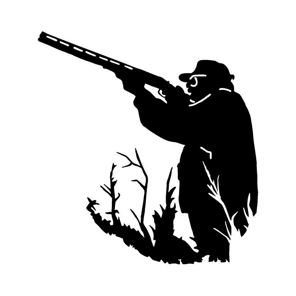Силуэт охотника с ружьем