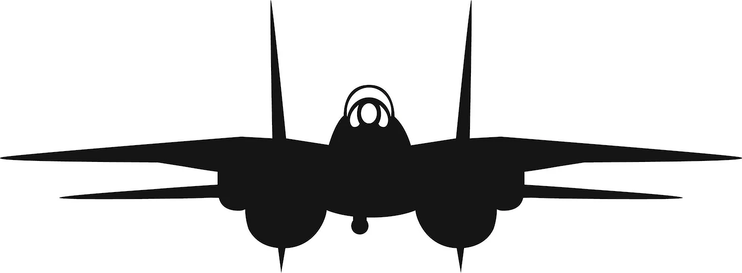 Силуэт военного самолета