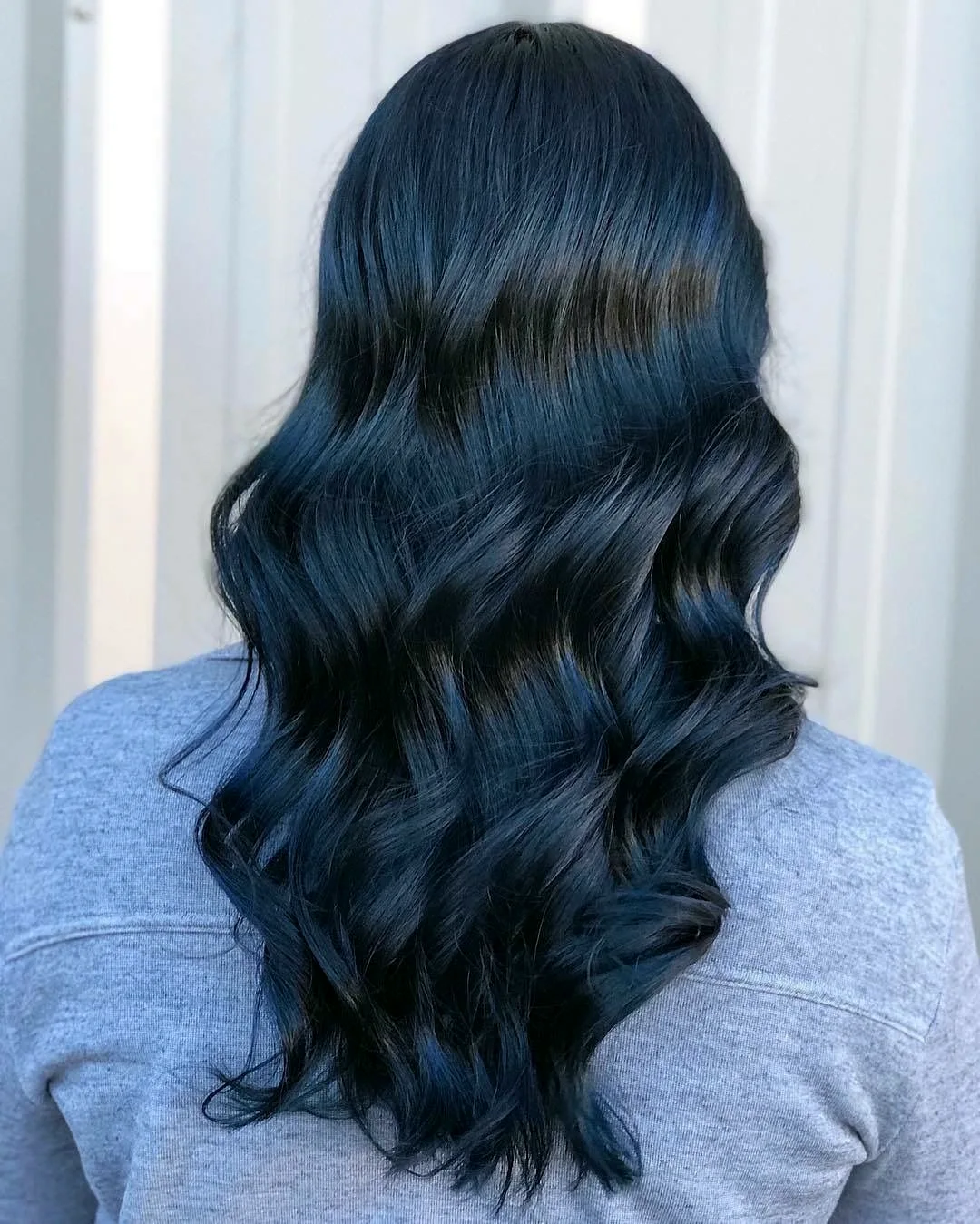 Сине черный цвет волос