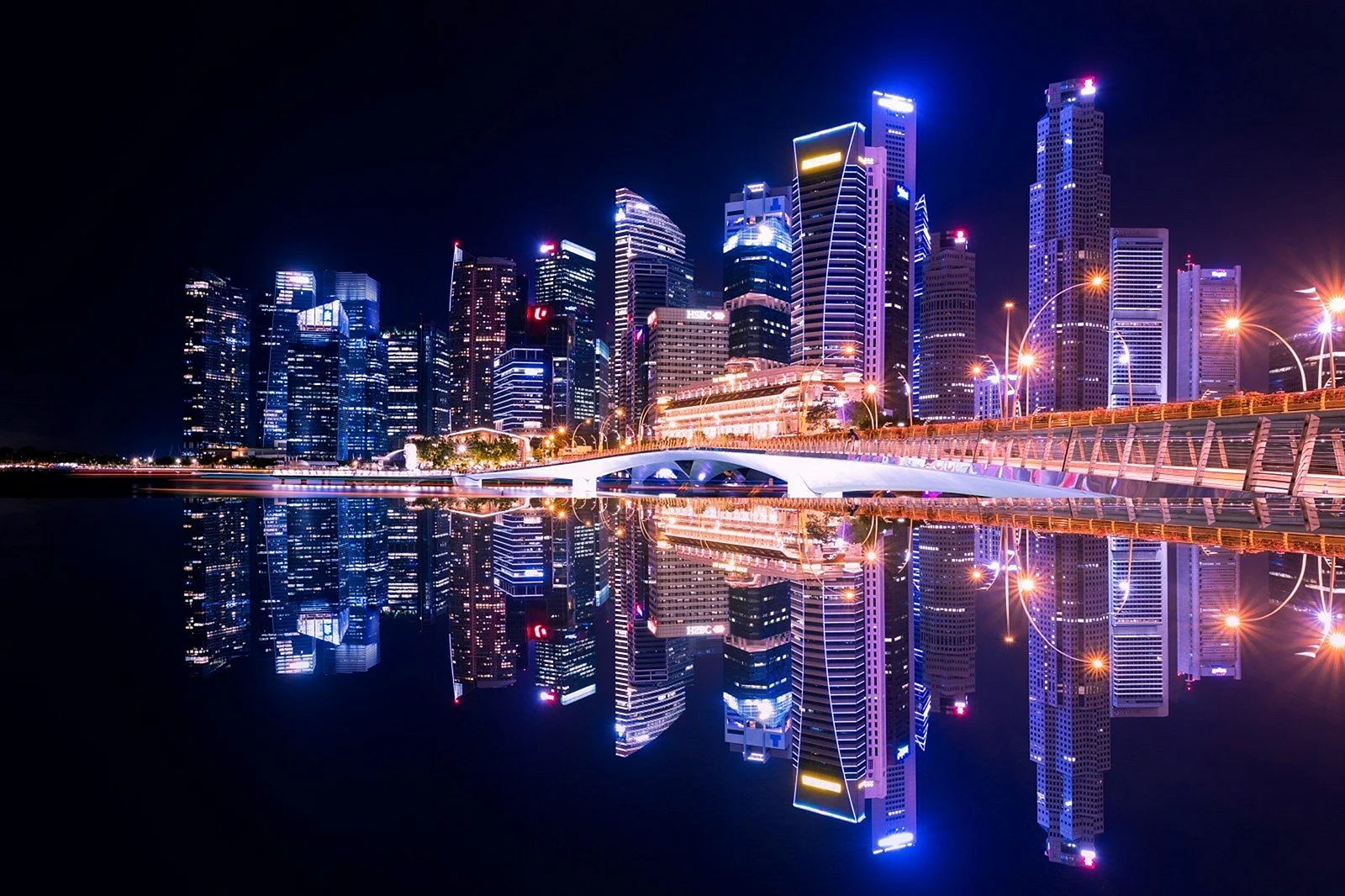 Сингапур панорама 4k