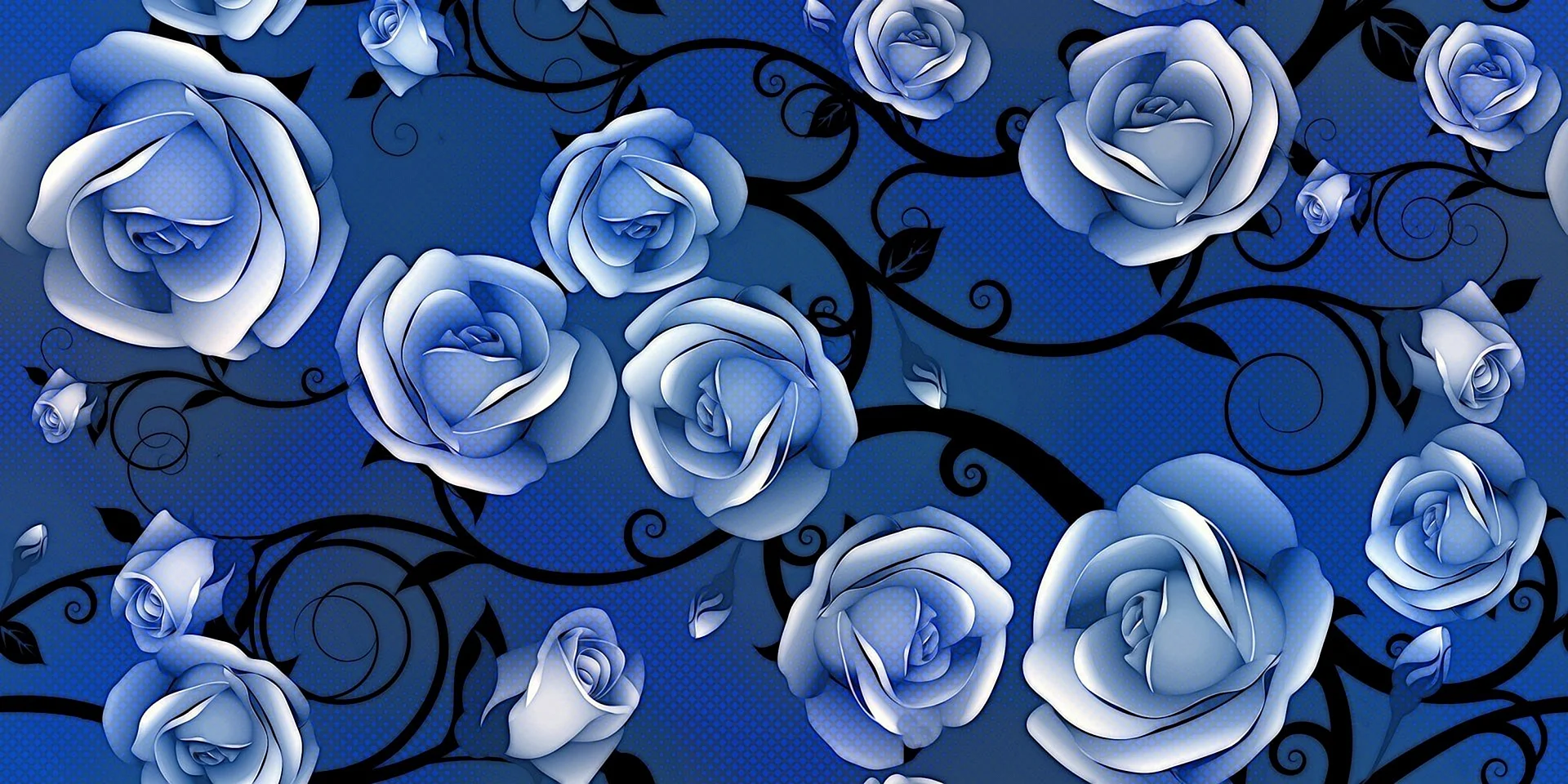 Синие розы паттерн