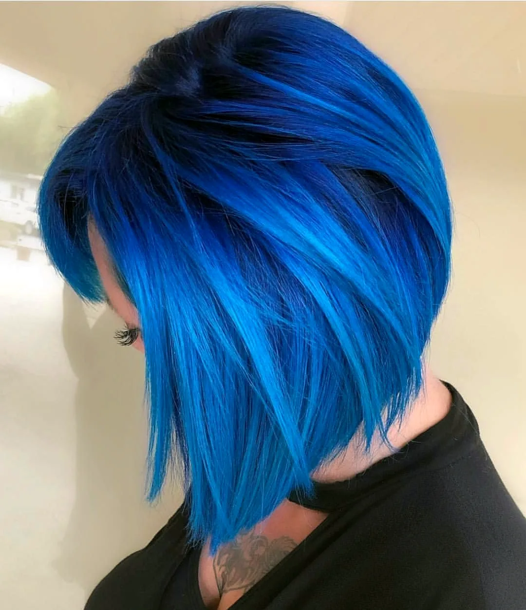 Синие волосы короткая стрижка