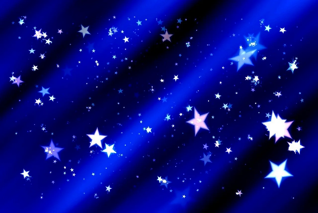 Синий фон со звездочками
