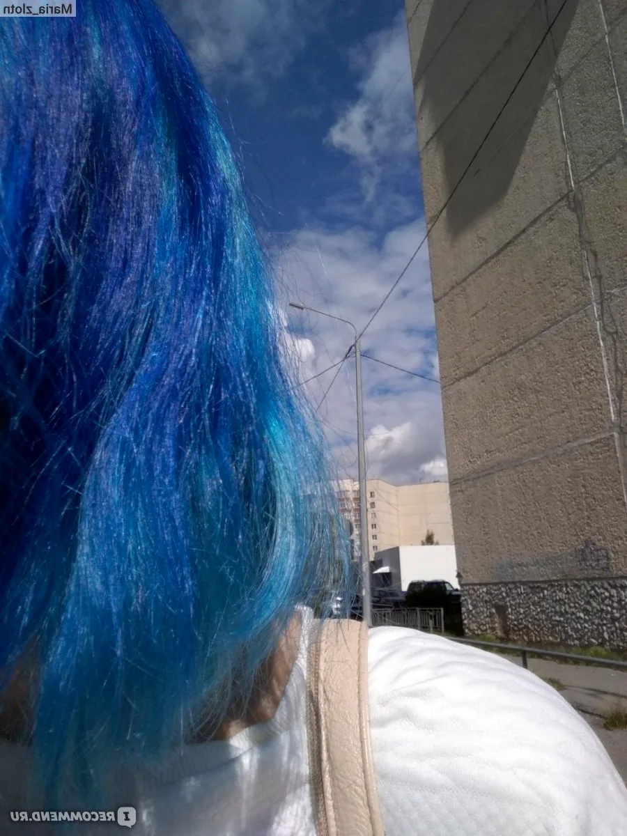 Синий тоник для волос на русые волосы