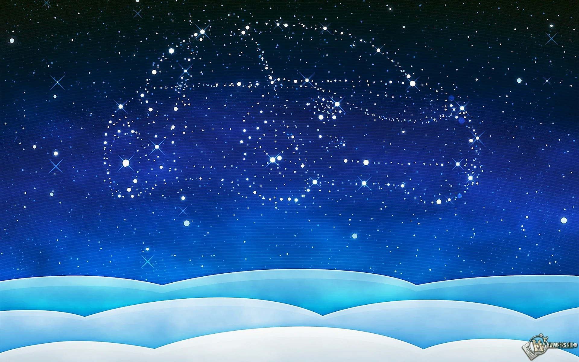 Сказочное небо со звездами