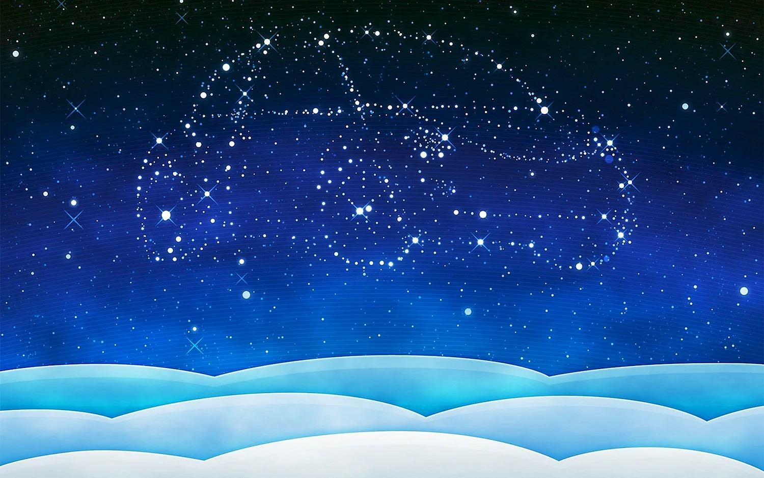 Сказочное небо со звездами