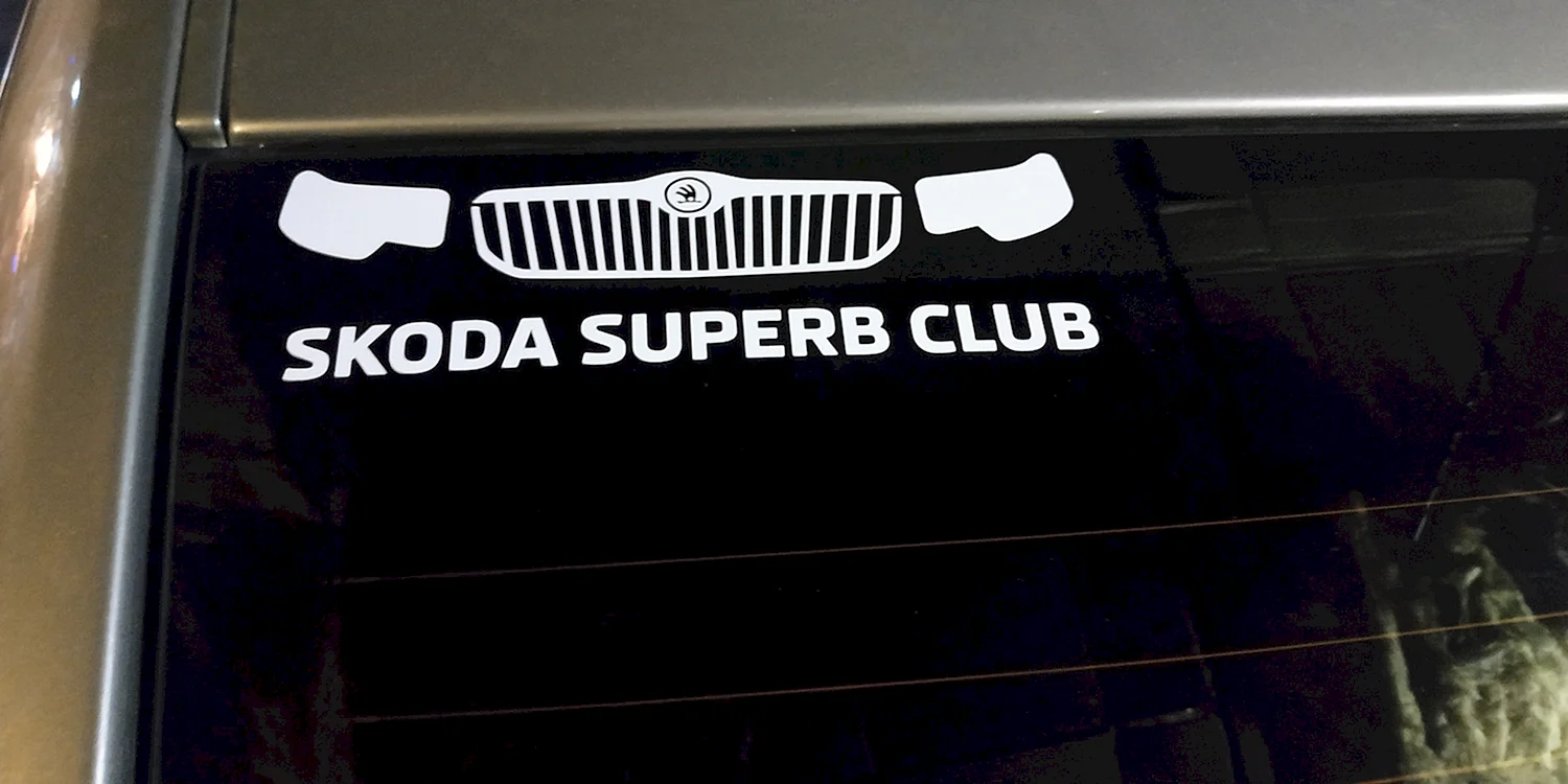 Skoda Superb 2 наклейка VIN
