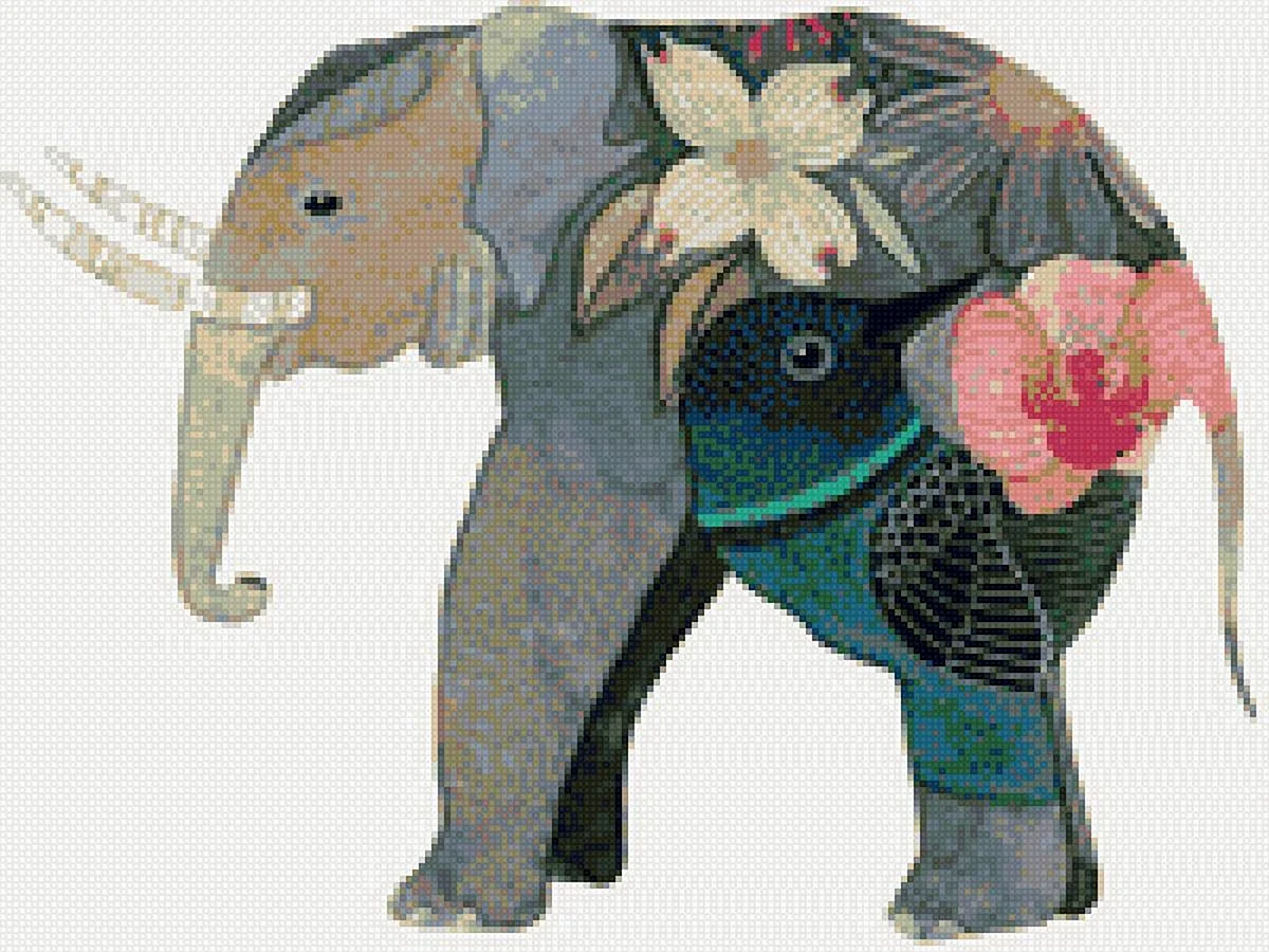 Слоник в цветах