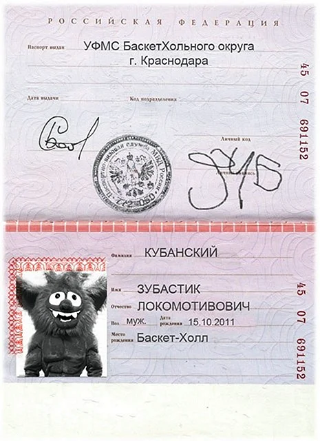 Смешные паспорта