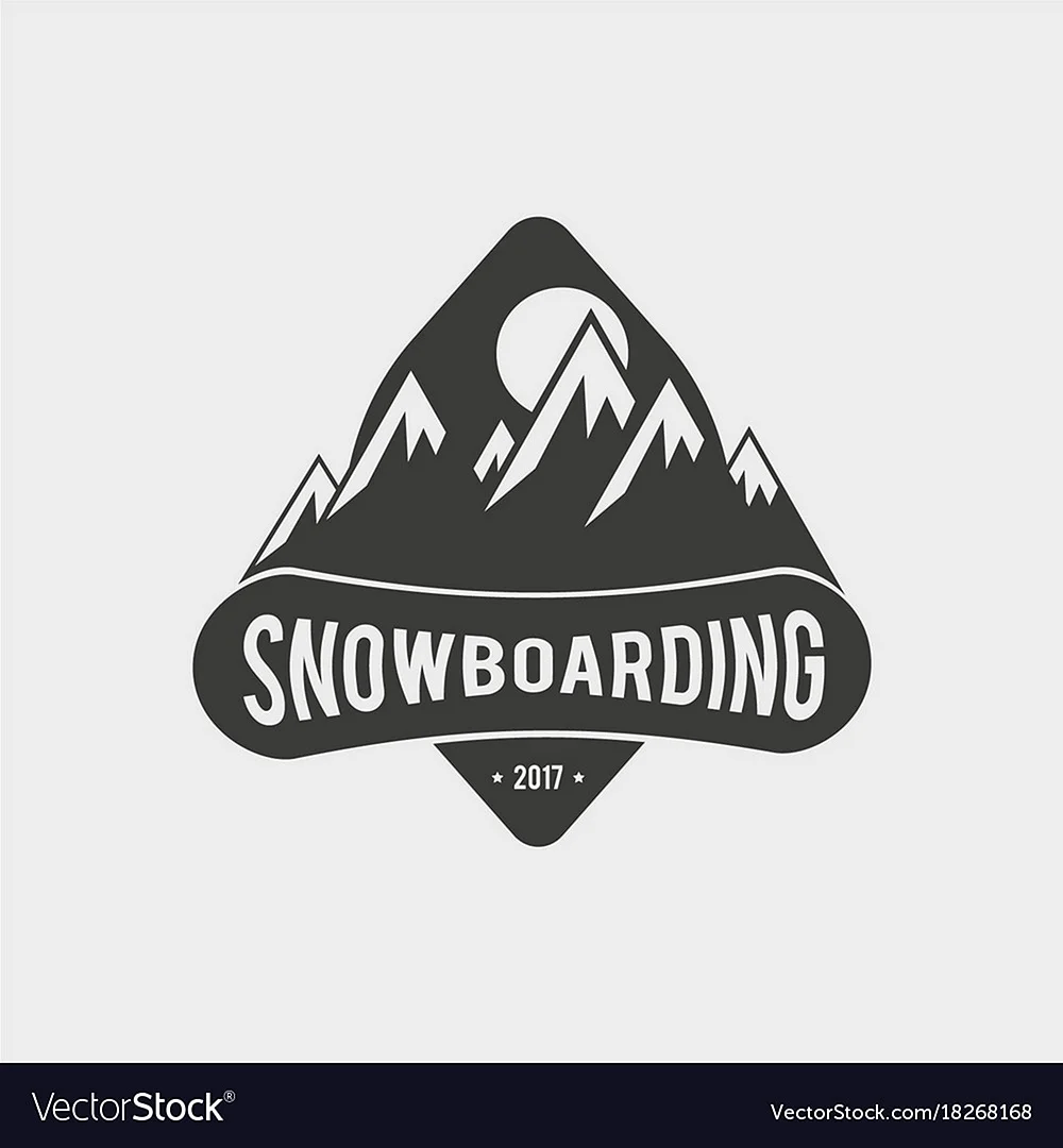 Сноуборд горы логотип