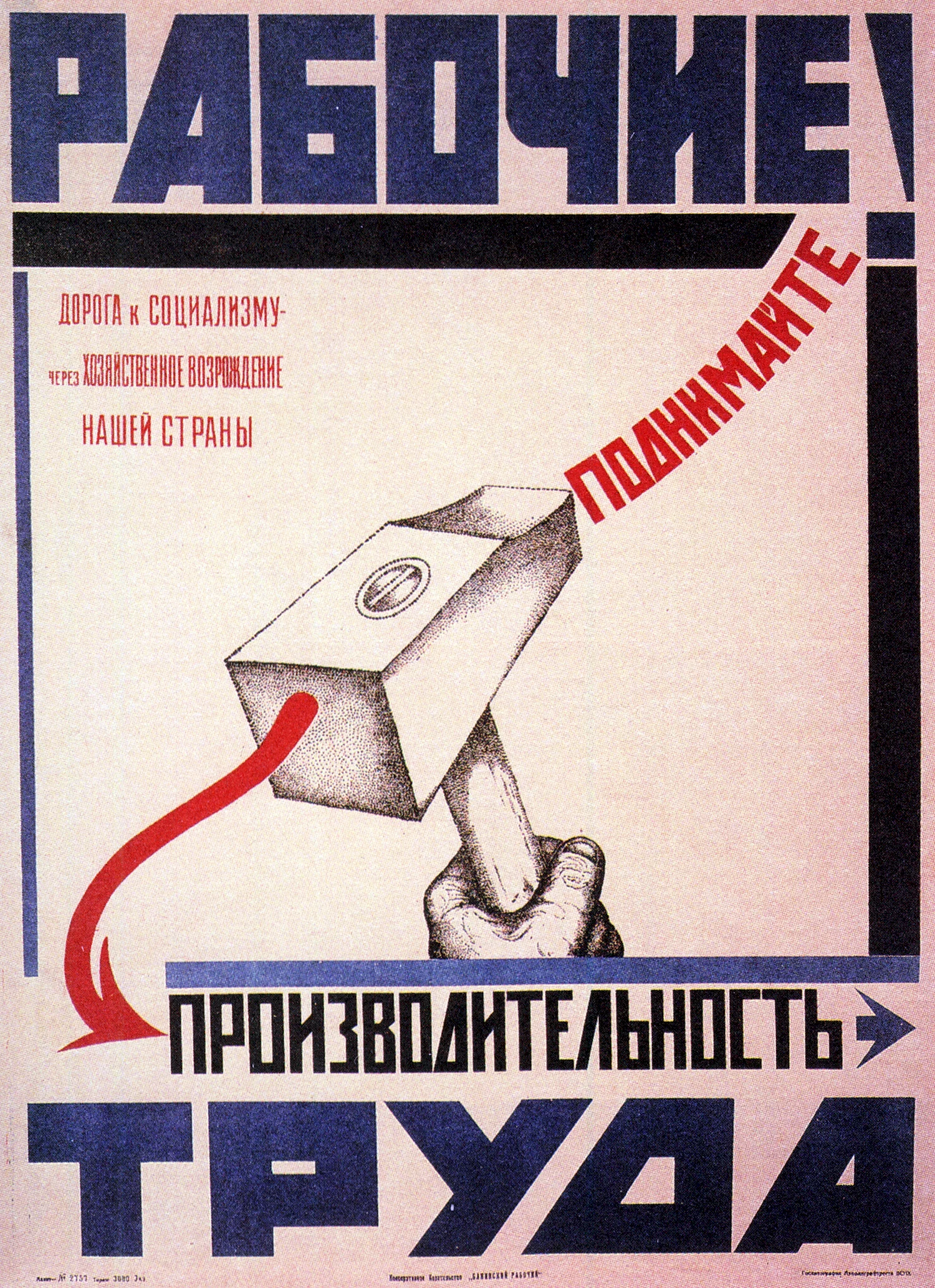 Советский плакат рабочий