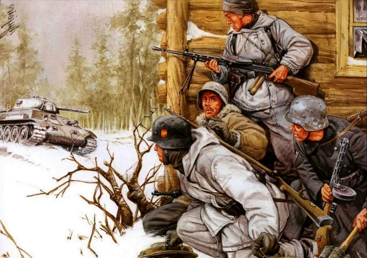 Советско-финская война арт финский снайпер