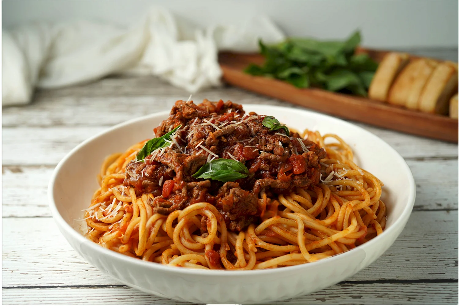 Спагетти с говядиной