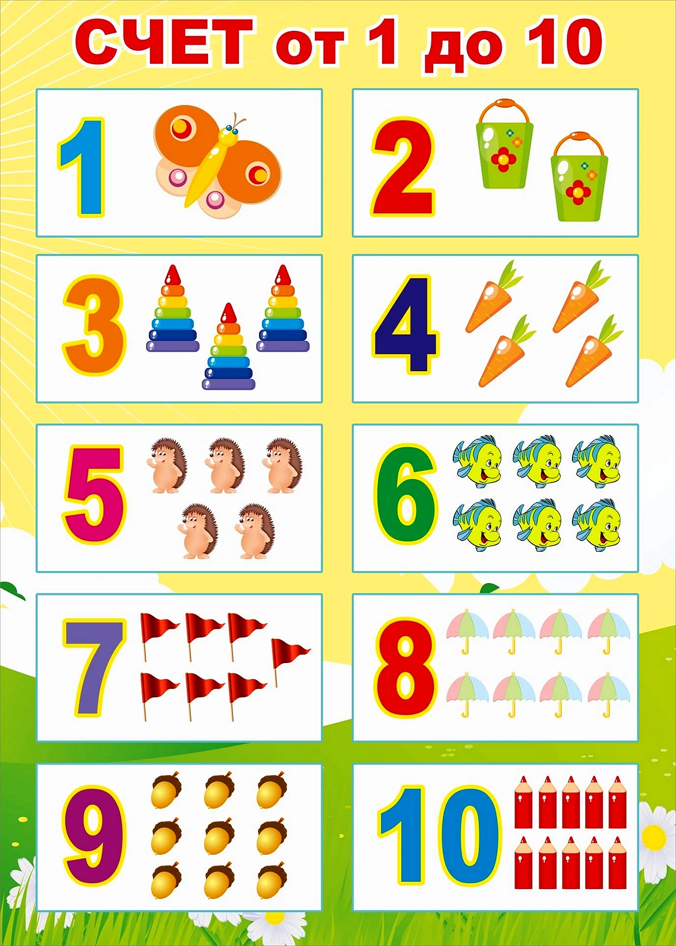 Стенд с цифрами для детского сада