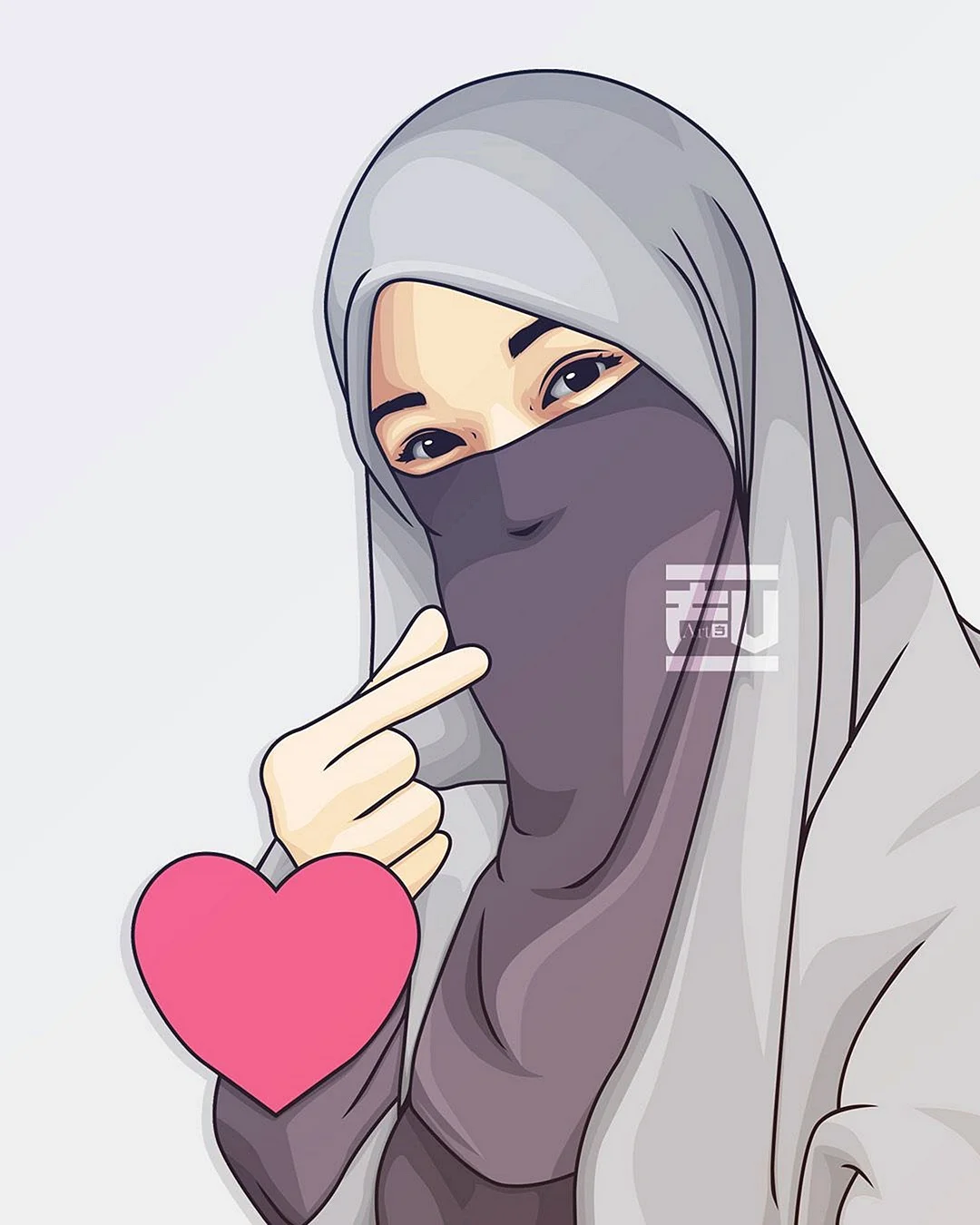 Стикер девушка в хиджабе