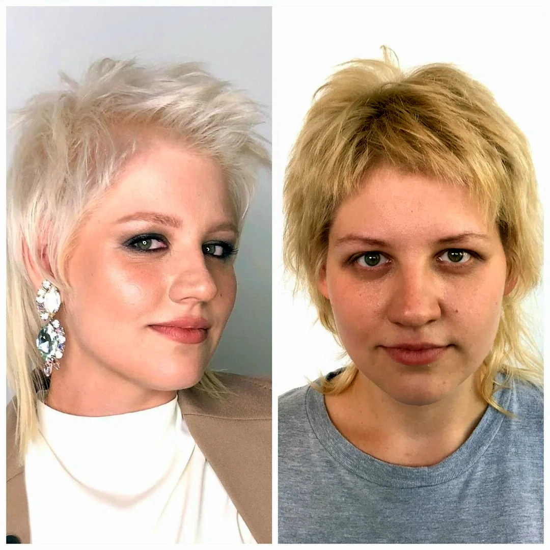 Стрижка до и после женская