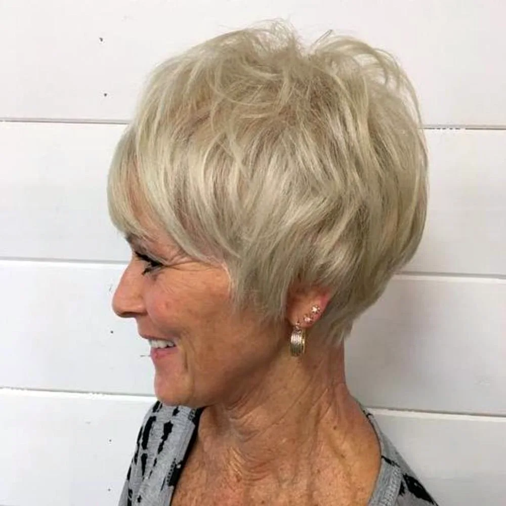Прическа на короткие волосы фото для женщин 60 лет фото